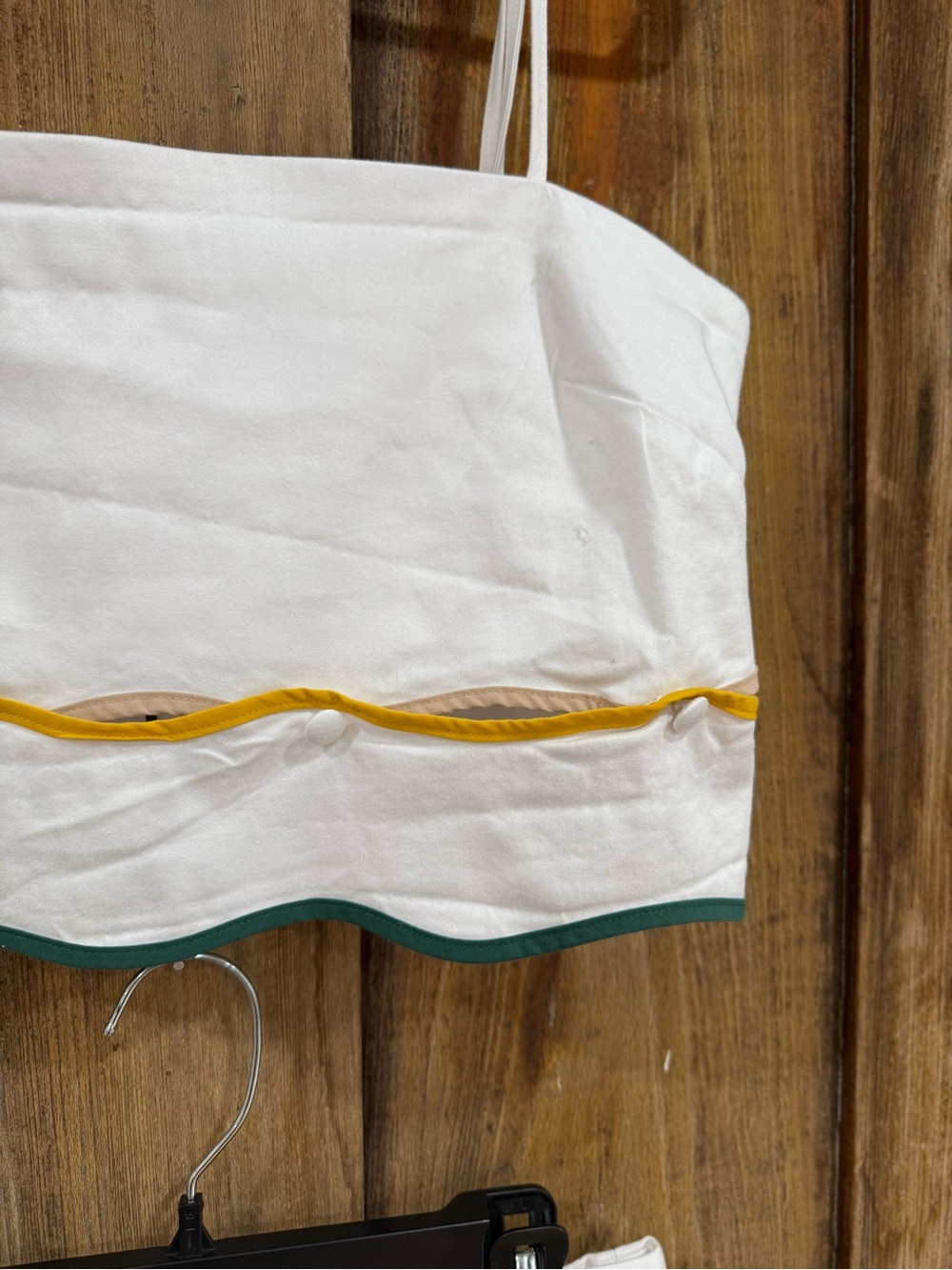 ANTONIO MELANI White High-Waist Shorts Set with Yellow & Green Trim - Picture 8 of 11